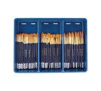 Royal Brush Royal Cepillo Impermeable estándar Golden Taklon Cepillo de Pintura Mango de Madera Dura Combo Pack, tamaño, Color Azul by