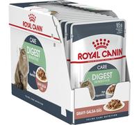Royal Canin Digest Sensitive Comida Húmeda | 12 x 85 g | Alimento Completo para Gatos Adultos | Puede Ayudar a Reducir el Olor de Las heces | Trozos en Salsa
