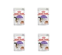 Royal Canin Feline Sterilised | Paquete de 4 | 4 x 12 x 85g | Alimento Completo para Gatos Adultos esterilizados | Trocitos en gelatina | A Partir del 12º Mes