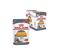 Royal Canin Hair & Skin Care Gravy | 12 x 85 g | Alimento Completo para Gatos Adultos | Trozos Finos en Salsa | Puede contribuir a un Pelo Sano