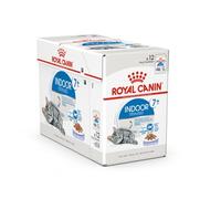 Royal Canin Indoor Sterilised 7+ | Paquete Doble | 2 x 12 x 85 g | Alimento Completo para Gatos Mayores de 7 años | para Gatos esterilizados Que Viven en Interior | Bocaditos en gelatina