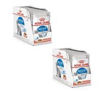 Royal Canin Indoor Sterilised en Salsa | Paquete Doble | 2 x 12 x 85 g | Alimento Completo para Gatos Adultos Que Viven en Interior | para Gatos esterilizados | Bocaditos en Salsa