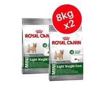 Royal Canin Mini Light, Cuidado de Peso Adulto Seco Perro Alimento 8 kg (Pack de 2)