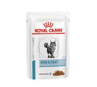 Royal Canin VET Skin & Coat - Alimento en salsa para gato con dermatitis y caída del pelo - Cantidad: 85 g