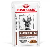 Royal Canin VET Gastrointestinal Moderate Calorie - Alimento en salsa para gato adulto con problemas digestivos - Cantidad: 6 x 85 g
