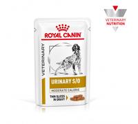 Royal Canin VET Urinary S/O Moderate Calorie - Alimento en salsa para perro adulto con problemas urinarios - Cantidad: 6 x 100 g