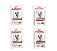 Royal Canin Veterinary Gastrointestinal | Paquete de 4 | 4 x 12 x 85 g | Comida húmeda para Gatos Adultos | Trozos Finos en Salsa | para trastornos de absorción intestinal
