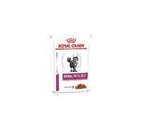 Royal Canin Veterinary Renal Beef | 12 x 85 g | Alimento Completo para Gatos Adultos | para Ayudar con Problemas renales | En Bolsa Fresca | Sabrosa Carne de Vacuno