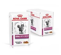 Royal Canin Veterinary Renal Pollo | 12 x 85 g | Alimento completo para gatos adultos | Para gatos con problemas renales | En bolsa fresca