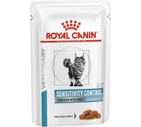 Royal Canin Veterinary Sensitivity Control | 12 x 85 g | Alimento dietético Completo para Gatos Adultos | para Reducir los síntomas de la intolerancia a los nutrientes | Sauce Bites