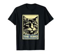 Royal Cat The King, Retro, Vintage, Amante de los Gatitos Camiseta
