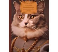Royal Cat Vintage Style Composition Book: Pet Portrait, 120 Cream Paper Pages, College Ruled