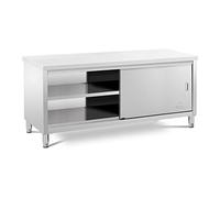 Royal Catering Armario Bajo Mueble de Cocina RCSSCB-200X60-E (Capacidad: 600 kg, Superficie de Trabajo: 200 x 60 cm, 2 Puertas deslizantes)