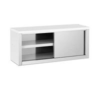 Royal Catering Armario de Pared Mueble en Acero Inoxidable RCAT-120/40/50-CP (1200 x 400 x 500 mm, Material de montaje incluido, Acero inoxidable)