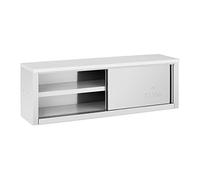 Royal Catering Armario de Pared Mueble en Acero Inoxidable RCAT-150/40/50-C (1500 x 400 x 500 mm, Material de montaje incluido, Acero inoxidable)