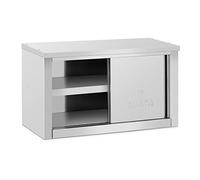 Royal Catering Armario de Pared Mueble en Acero Inoxidable RCAT-90/40/50-CP (900 x 400 x 500 mm, Material de montaje incluido, Acero inoxidable)