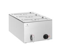 Royal Catering Baño María Profesional para Hostelería RCBM_GN1/3 (Potencia: 600 W, Cantidad de contenedores GN: 3, Volumen total: 3 x 5,5 L)