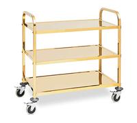 Royal Catering Carro de Servicio Carrito para Hostelería RCSW 3.1G (300 kg de Capacidad de Carga, Distancia Entre bandejas: 280 mm)