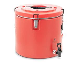 Royal Catering Contenedor Isotérmico Acero Inoxidable Inox. Termo RC_TT_5 (Capacidad: 30 L, Acero inoxidable / plástico (PE/PU))