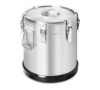 Royal Catering Contenedor Isotérmico Acero Inoxidable Termo Inox. RC-TFT2 (Capacidad: 22 L, Doble pared con aislamiento, Tapa con cierre tensor)