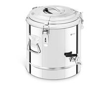 Royal Catering Contenedor Isotérmico Acero Inoxidable Termo Inox. RCTP-12ET (Doble Capa, Almacenamiento De Calor Hasta 12 h, Con Grifo De Vaciado,12 L)