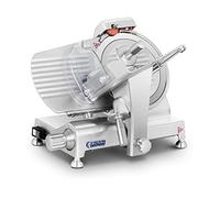 Royal Catering Cortafiambres Cortador De Fiambres Para Carnicería RCAM-250EXPERT (Cuchilla: Ø 250 mm, Corte hasta 12 mm, 180 W, Con afilador)