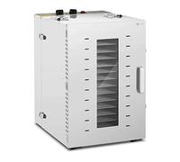 Royal Catering Deshidratador De Alimentos Máquina Secadora RCDA-1350/100S (Temporizador: 0-15 horas, Temperatura: 40-90 °C, 1500 W, 16 bandejas)