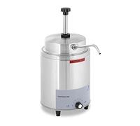 Royal Catering Dispensador de Salsa, con Función de Calefacción | Para Queso y Chocolate, Acero Inoxidable, 4,5/3,3 L, 35-99 °C (6 Niveles), 550 W