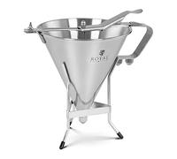 Royal Catering Embudo para Salsas Dosificador Profesional RCSD-11 (Fabricado en acero inoxidable, Capacidad: 1,8 L, Boquillas de dosificación: 4, 5, 6 mm)