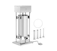 Royal Catering Embutidora Eléctrica de 30 L 400 W con 4 Tubos de Llenado Incluidos Pedal Máquina de embutir Embutidora de chorizo eléctrica Embutidor profesional