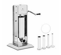 Royal Catering Embutidora Manual Vertical Máquina De Embutira RCWV-5L (Capacidad de llenado: 5 L, Cilindro: Ø 15 cm, Incluye 4 tubos de llenado, 2 velocidades)