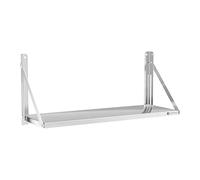 Royal Catering Estante De Pared Plegable Estantería para Cocina RC-BFWH10030 (100 x 30 cm, Capacidad de Carga: 40 kg, Grosor de balda: 30 mm, Montaje a la Pared)