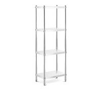 Royal Catering Estantería De Metal Estante Metálico RCER-6040 (Dimensiones: 60 x 40 x 180 cm, Hasta 200 kg, 4 estantes, Acero inoxidable)