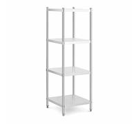 Royal Catering Estantería De Metal Estante Metálico RCER-6060 (Dimensiones: 60 x 60 x 180 cm, hasta 200 kg, 4 estantes, Acero Inoxidable)