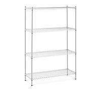 Royal Catering Estantería De Metal Estante Metálico RCMR-1800P46 (120 x 45 x 180 cm, hasta 1000 kg, 4 estantes, Fabricado en Acero al Carbono)