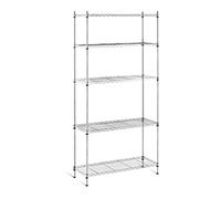 Royal Catering Estantería De Metal para Cocina RCMR-1800P19C (5 Estantes De 35 x 90 cm, Capacidad Total:150 kg, Color Gris)