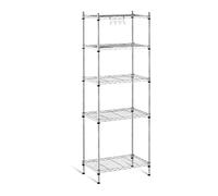 Royal Catering Estantería Metálica Modular RCMR-1500P19 (35x55x150 cm, 5 Tablets, Max 150 Kg, Resina Epoxi, Gris)