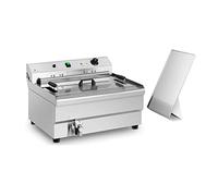 Royal Catering Freidora De Pasteles Y Churros RCBG-30STHB (30 Litros, 9.000 Watt, 3. Temperatura Máx. 190 °C, Con Grifo De Vaciado Y Zona Fría)