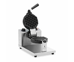 Royal Catering - Gaffle profesional redondo 1200 W - Gofrera profesional rotativa
