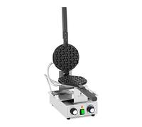 Royal Catering Gofrera Tipo Bubble Máquina de Waffles RCPMW-1400K (Potencia: 1.400 W, Temperatura: 50-250 °C, Temporizador: 0-5 min)