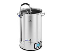 Royal Catering Hervidor de Acero Inoxidable para Preparar Cerveza casera 60L 3000W RCBM-42N (Rango de calefacción 1800 W + 1200 W, 2 Elementos de calefacción, Modos automático/Manual, Grifo de