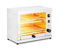 Royal Catering Horno Salamandra para Hostelería Tostador RC-SGI01 (Potencia: 3200 W, Con dos rejillas, Acero inoxidable)