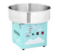 Royal Catering Máquina De Algodón De Azúcar RCZK-1200-BG (1200 W, Ø 52 cm, 1 unidad / 30-60 s, Control separado del termostato y la rotación, incl. dosificador) Turquesa