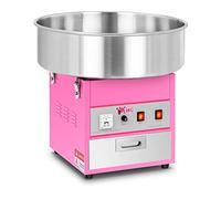 Royal Catering Máquina De Algodón De Azúcar RCZK-1200-W (1200 W, Ø 52 cm, 1 unidad por minuto, Control separado del termostato y la rotación, 52 x 52 x 50 cm) Rosa