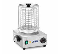 Royal Catering Máquina de Perritos Calientes Profesional RCHW 800 (350 Watt, Temperatura 0-110 °C, Altura del cilindro 24 cm, Ø 20 cm)