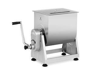Royal Catering Máquina Mezcladora de Carne Manual Para Carnicería RC-MMA28 (Capacidad: 28 L, 4 paletas de mezclado, Fabricado en acero inoxidable y aluminio)