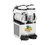 Royal Catering Máquina Para Granizada Granizadora RCSL 2/10 (Iluminación LED, Temperatura de -3 a -2 °C, Motor de 600 W, 2 x 12 L)