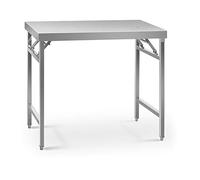 Royal Catering Mesa De Trabajo Plegable En Acero Inoxidable RCAT-100/60KE (Superficie de Trabajo de 60 x 100 cm, Capacidad de Carga 200 kg)