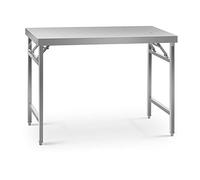 Royal Catering Mesa De Trabajo Plegable En Acero Inoxidable RCAT-120/60KE (Superficie de Trabajo de 60 x 120 cm, Capacidad de Carga 210 kg)