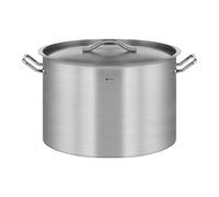 Royal Catering Olla De Inducción Cacerola Profesional RCST-113E3-S (Con Tapadera, Acero Inoxidable, Bordes Antigoteo, Fondo de 5,5 mm, 106 Litros)
